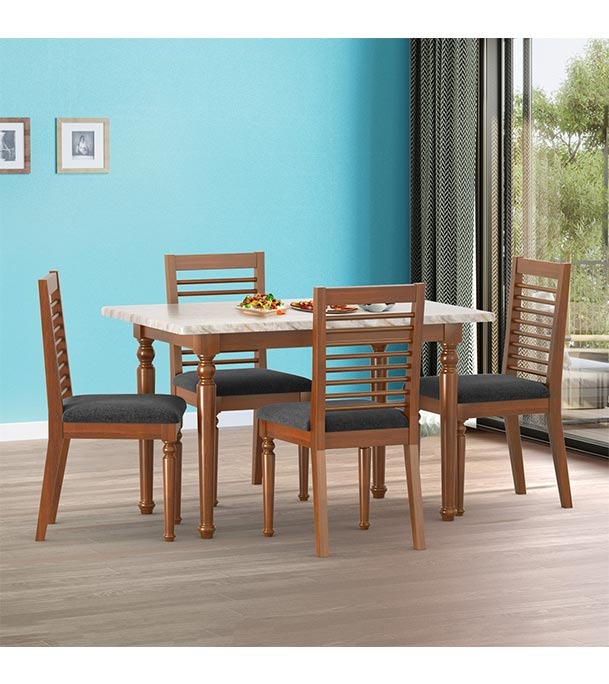 Buy Dining Table EDESSA TDH-341-3-1-20 (4 Seater) Online at Best Price