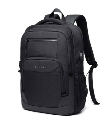 Buy Bange BG-1922 16 inch Men Oxford Fabric Waterproof Backpack with USB Port(Black)  Online