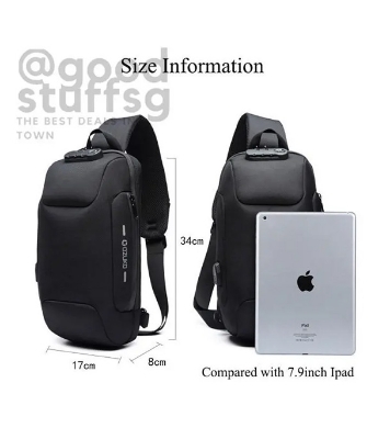 Buy OZUKO 9223 Anti-theft Men Chest Bag Waterproof Crossbody Bag Online 
