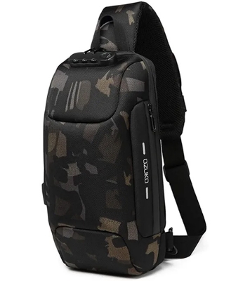 OZUKO 9223 Anti-theft Men Chest Bag Waterproof Crossbody Bag