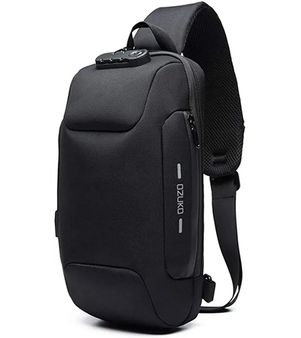 OZUKO 9223 Anti-theft Men Chest Bag Waterproof Crossbody Bag