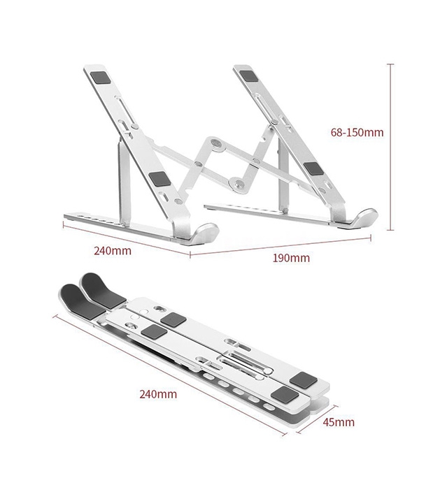 Picture of Laptop Stand Creative Folding Storage Bracket for 10-17 inch Tablets Notebook Laptop Aluminum Alloy