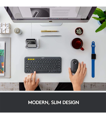 Picture of Logitech M350 Bluetooth or USB - Silent, Slim Wireless Mouse Graphite