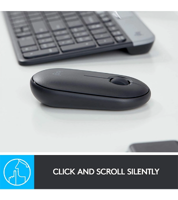 Picture of Logitech M350 Bluetooth or USB - Silent, Slim Wireless Mouse Graphite