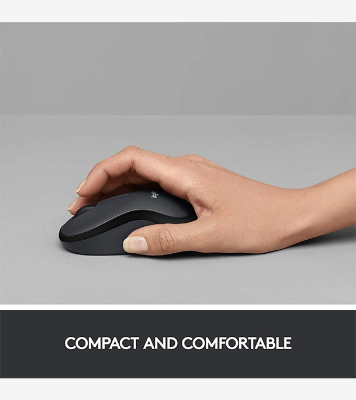 Picture of Logitech M221 Wireless Mouse, Silent Buttons, 2.4 GHz with USB Mini Receiver, 1000 DPI Optical Tracking