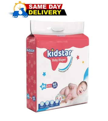 Picture of Kidstar Baby Diaper (Belt System) Medium 60pcs