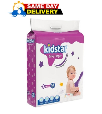 Picture of Kidstar Baby Diaper (Belt System) Large 56pcs