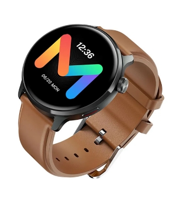 Picture of Mibro Lite 2 BT Calling AMOLED Smart Watch 2ATM with free strap - Brown Leather-Black (Best Price)