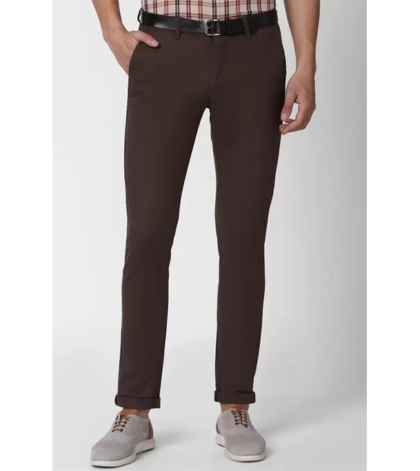 Picture of Men's Premium Design Fabric Slim Fit Chocolate Color Gabrdine Pant