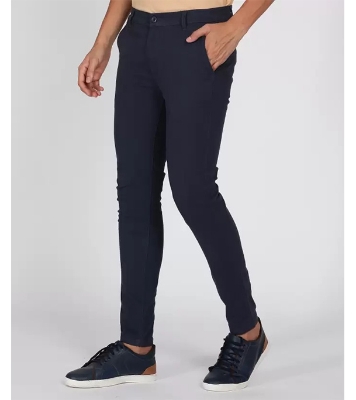 Picture of Men's Premium Design Fabric Slim Fit Navy Blue Color Gabardine Pant