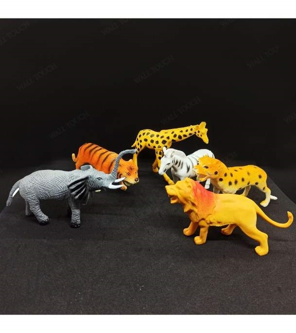 Buy Plastic Mini Jungle Animals Toys 6 Piece Set Animal Collection For Kids at Best Price In Bangladesh