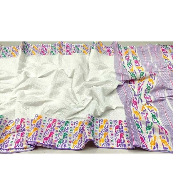 Picture of Women's Half Silk Skin Print Saree