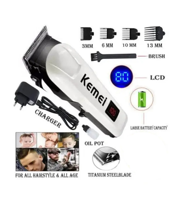 Buy Kemei Km-809A Rechargeable Hair Clipper Set For Men Online 