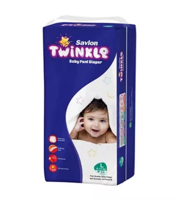 Buy Savlon Twinkle Baby Pant Diaper L - 8-15 kg - 34 Pcs Online