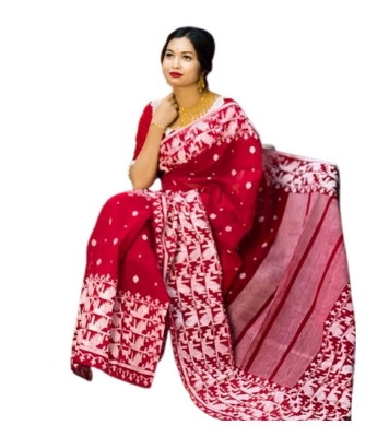 Picture of Exclusive Hand Print Half Silk Sharee