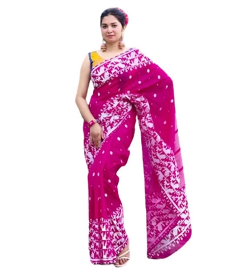 Picture of Exclusive Hand Print Half Silk Sharee