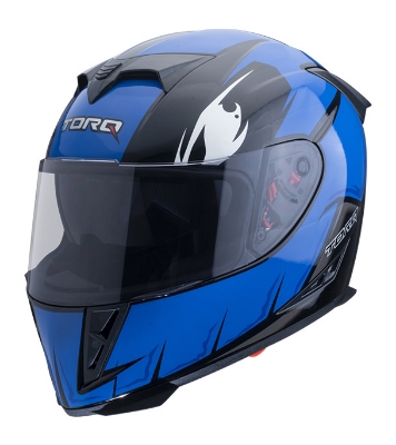 Picture of Torq Reneger Reaper Helmet Glossy Blue Black 