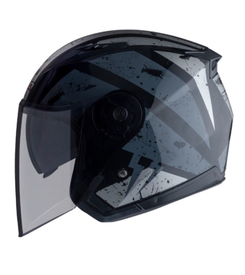 Picture of Torq Atom Leak Helmet -Glossy Grey  Black 