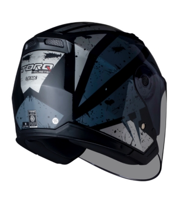 Picture of Torq Atom Leak Helmet -Glossy Grey  Black 