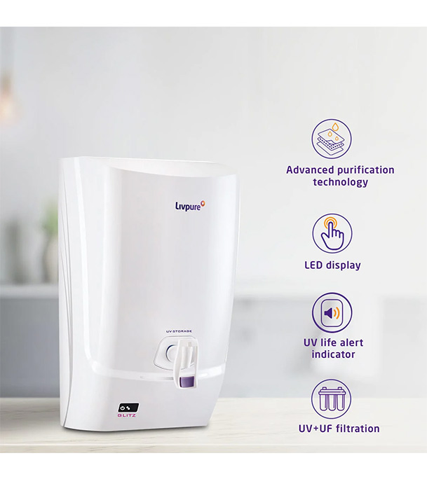 Buy Livpure Glitz Pure UV+UF Water Purifier with 7 Liter Tank Capacity at Best Price in Bangladesh