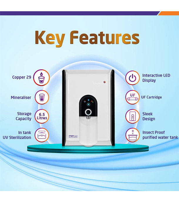 Buy Livpure Zinger Copper Water Purifier at Best Price in Bangladesh