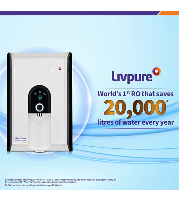 Buy Livpure Zinger Copper Water Purifier at Best Price in Bangladesh