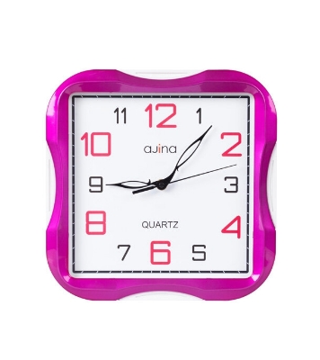 Picture of Turban SQ Curve Wall Clock Magenta