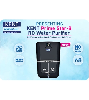Buy KENT Prime Star-B 20 Liter Digital Display RO + UV + UF + TDS Control + UV in Tank Water Purifier Black at Best Price In Bangladesh