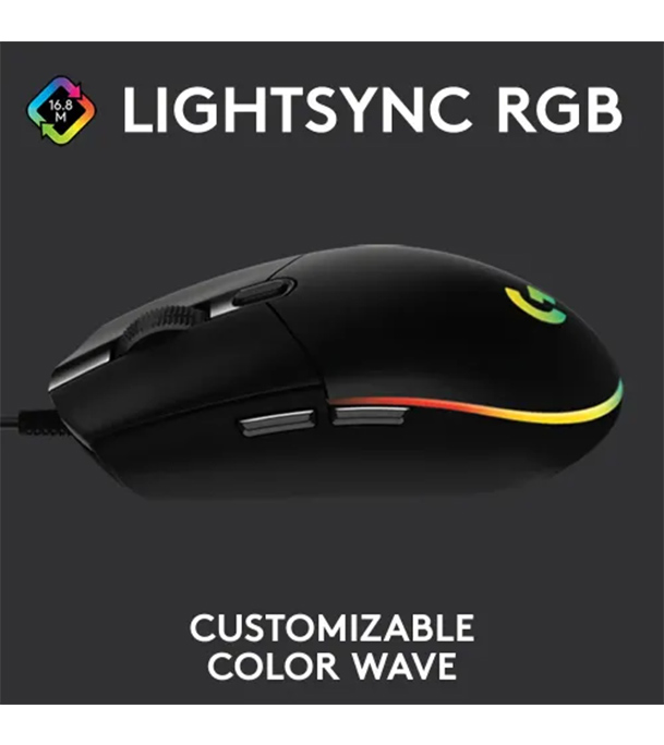 Picture of Logitech G102 Lightsync RGB USB Gaming Mouse(Black)