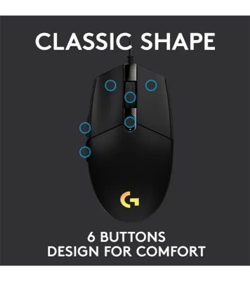 Picture of Logitech G102 Lightsync RGB USB Gaming Mouse(Black)