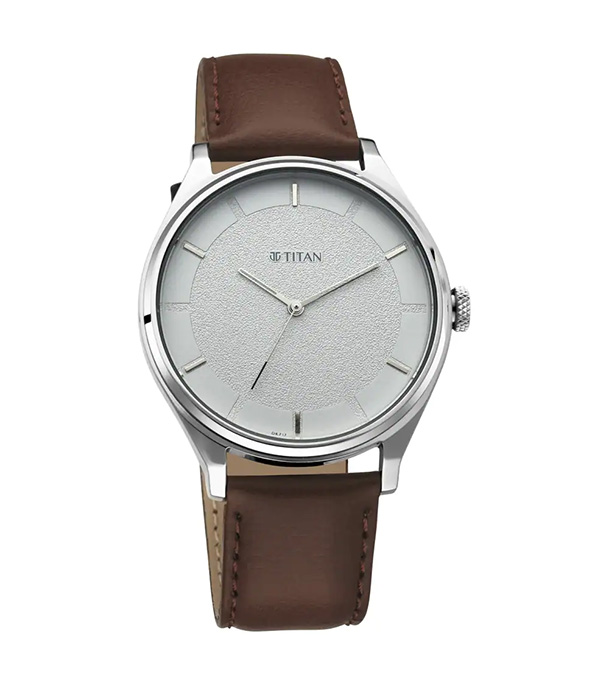 Picture of TITAN Workwear White Dial & Leather Strap Watch 1802SL13