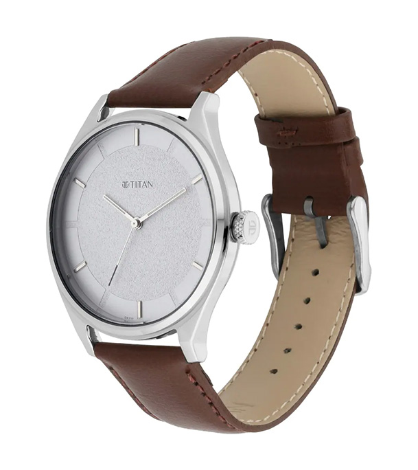 Picture of TITAN Workwear White Dial & Leather Strap Watch 1802SL13