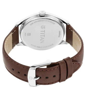 Picture of TITAN Workwear White Dial & Leather Strap Watch 1802SL13