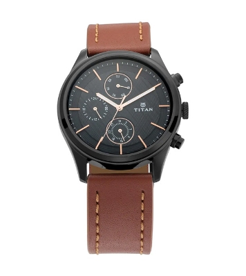 Picture of TITAN Workwear Watch with Black Dial for Men 