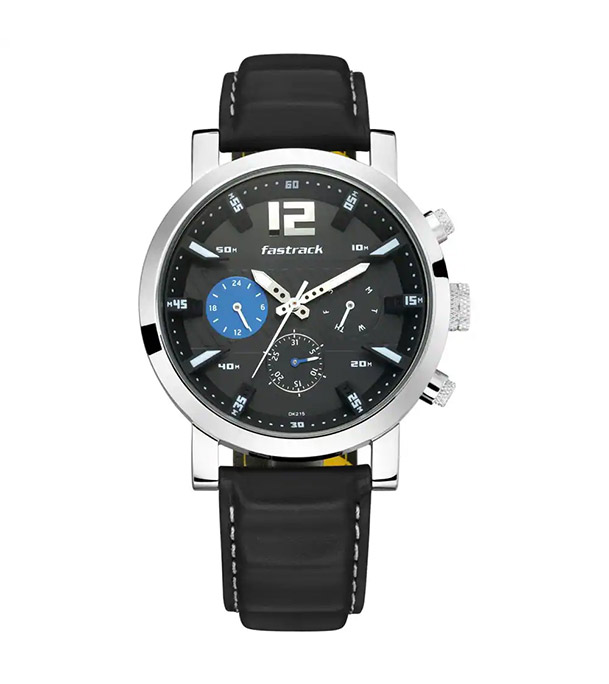 Picture of Fastrack FastFit Watch with Black Dial & Leather Strap 