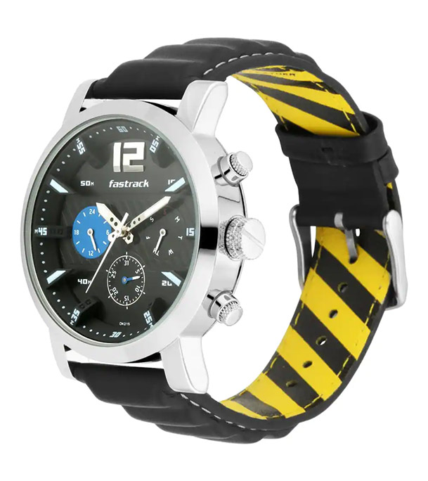 Picture of Fastrack FastFit Watch with Black Dial & Leather Strap 