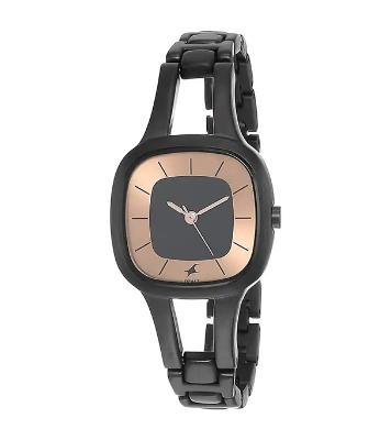 Picture of Fastrack Grey Dial Black Metal Strap Watch for Women 