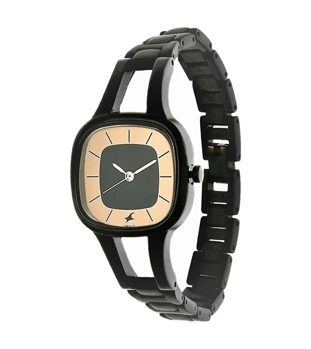 Picture of Fastrack Grey Dial Black Metal Strap Watch for Women 