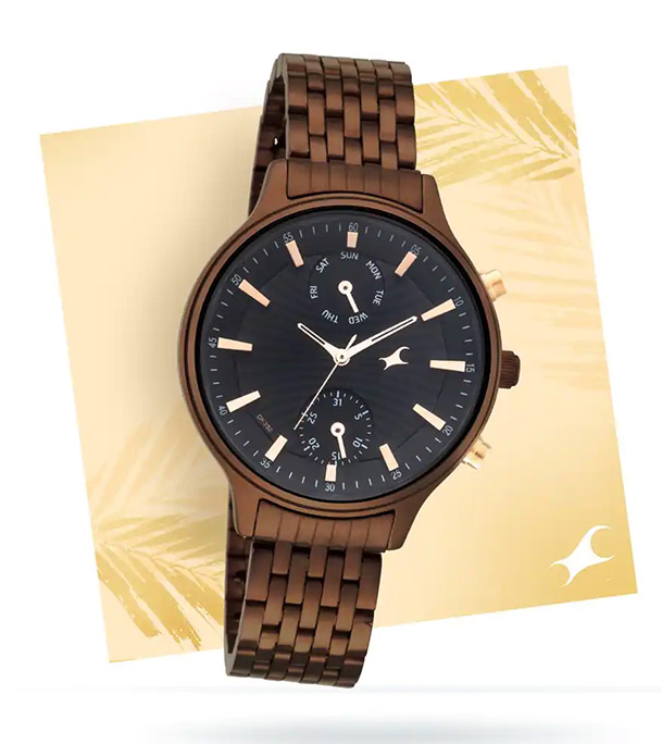 Picture of Fastrack Ruffles Black Dial Stainless Steel Strap Watch