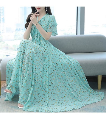 Picture of China Linen Printed One Pcs Long Gown 