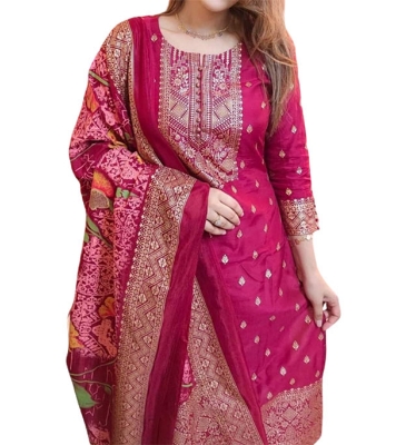 Picture of Exclusive Skin Printed Cotton 3 Piece 