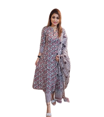 Picture of Exclusive Skin Printed Cotton 3 Piece 