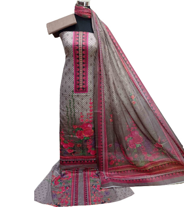 Picture of Printed Unstitch Cotton 3 Piece