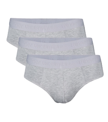 Picture of Winner Style Men's Comforter Brief Gray Melange 3 Pcs