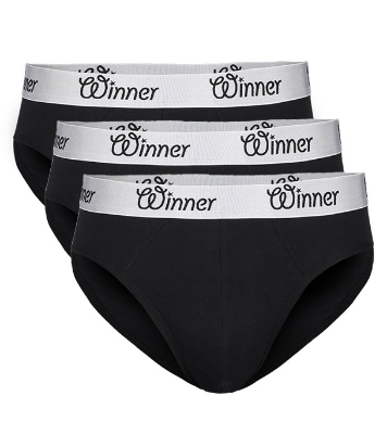 Picture of Winner Style Men's Classic Brief  Jet Black  3 Pcs