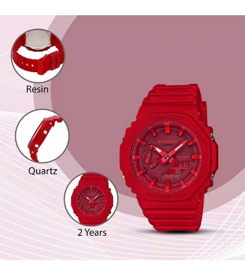 Buy CASIO G-Shock GA-2100-4A Red Carbon Core Guard Men's Watch Online at Best Price In Bangladesh