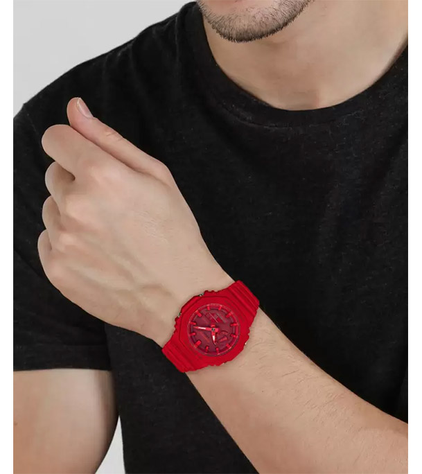 Buy CASIO G-Shock GA-2100-4A Red Carbon Core Guard Men's Watch Online at Best Price In Bangladesh