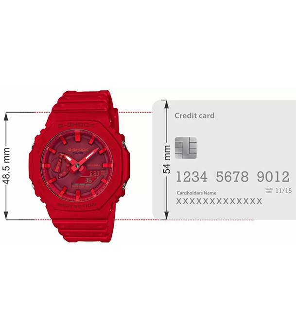 Buy CASIO G-Shock GA-2100-4A Red Carbon Core Guard Men's Watch Online at Best Price In Bangladesh