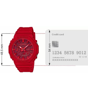 Buy CASIO G-Shock GA-2100-4A Red Carbon Core Guard Men's Watch Online at Best Price In Bangladesh