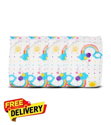 Picture of Rainbow Ultra Soft Baby Diaper Medium 50 Pcs 4-9 KG (Belt System) for Kids Dryness, Safety and Comfort